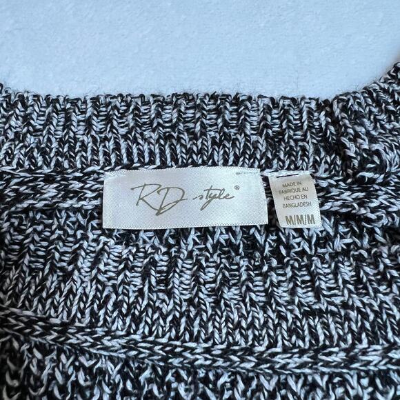 RD Style Crewneck Knit Pullover Tunic Sweater w/ Elbow Patches Size Medium - Picture 4 of 9